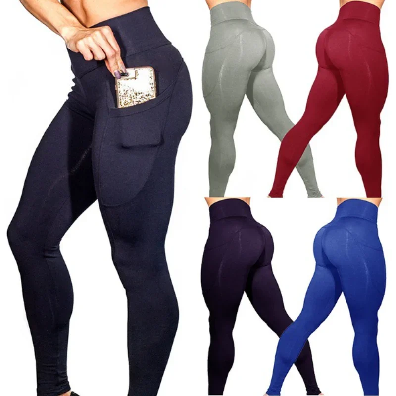 High Waist Yoga Legging Withe Pockets Fitness Running Sweatpants for Women Quick-Dry Sport Trousers Workout Yoga Pants 2023 NEW