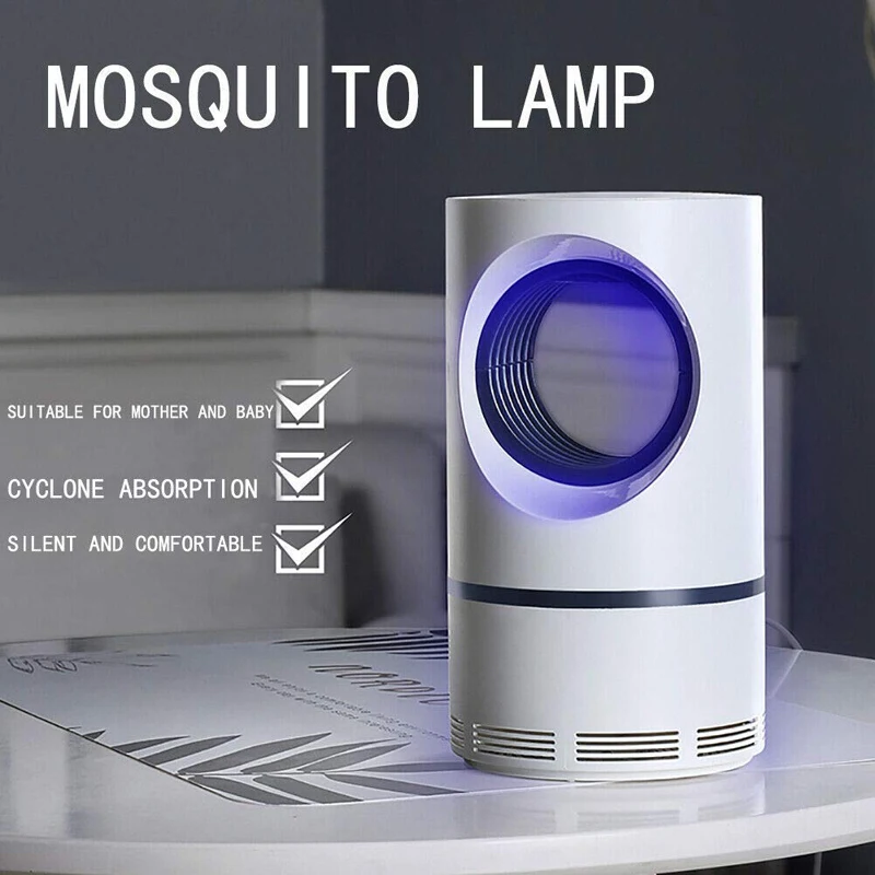 Electric Shock Mosquito Killer Lamp UV Light USB Charging Mute Trap EU US Plug Flies Bug Zapper Repellent Anti Mosquito Light