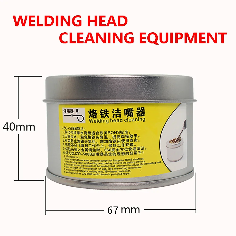 Soldering Iron Cleaner Cleaning Nozzle Tip Desoldering Soldering Solder Iron Tip Copper Wire Cleaner Ball Metal Dross Box