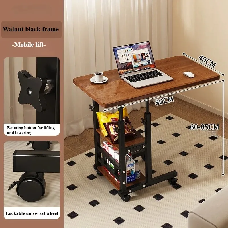 Piccola scrivania multifunzionale per camera da letto/dormitorio/ufficio domestico, tavolo da studio salvaspazio per studenti e persone pigre - immagine 5