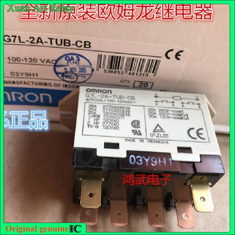 

Оригинальное реле G7L-2A-TUB-CB-100-120VAC 6pins, 1 шт./лот, 100% оригинал