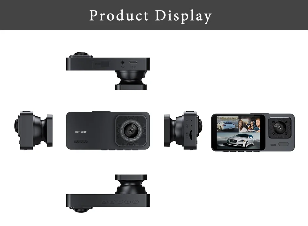 S7c46c057947d4326a22fc2ee7e1c8a26s 3 Channel Dash Cam for Cars Camera Black Box 1080P Video Recorder Rear View Camera for Vehicle Car DVR car accessories