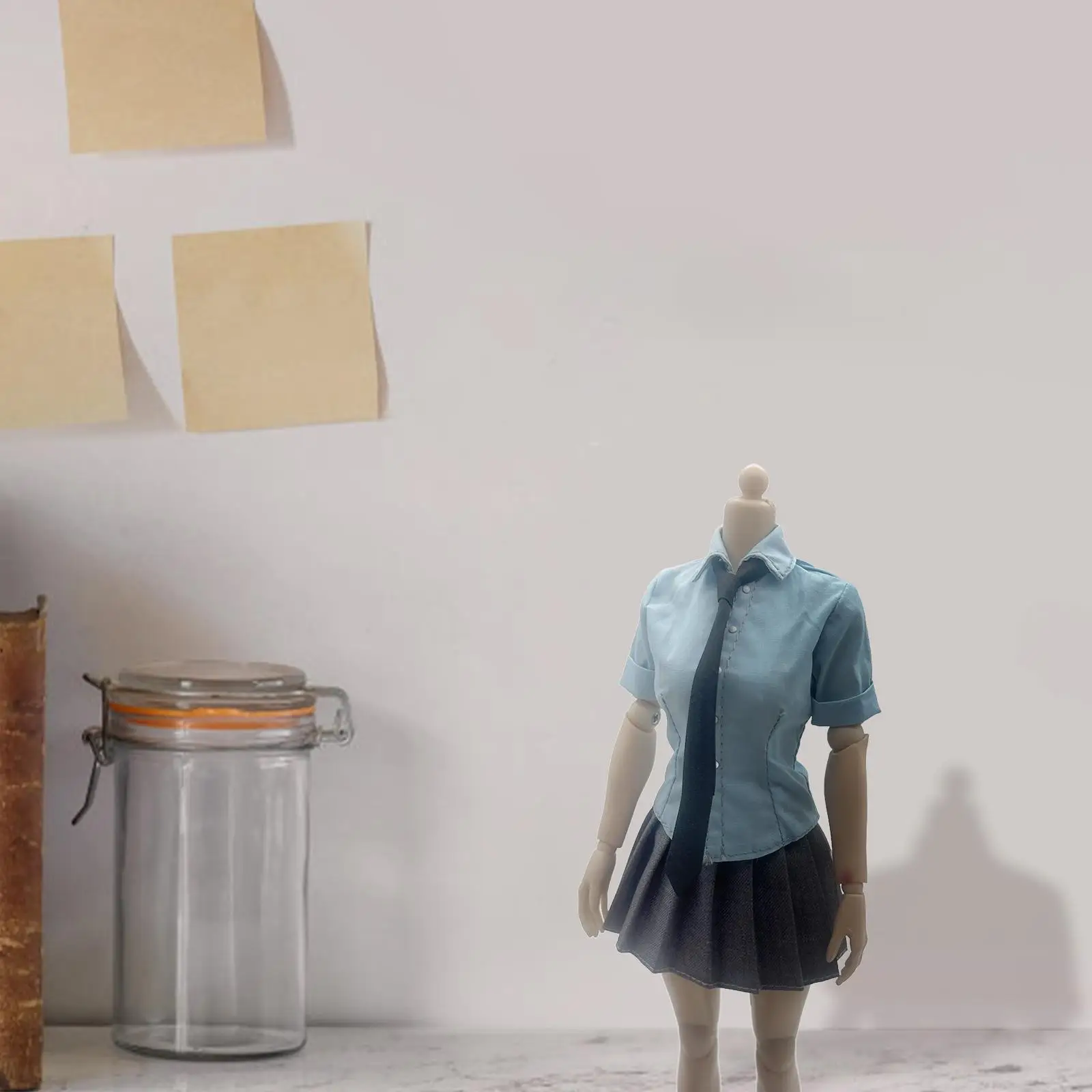 Action Figures Skirt Miniature Figure Costume Fashion 1/6 Scale Female Shirt