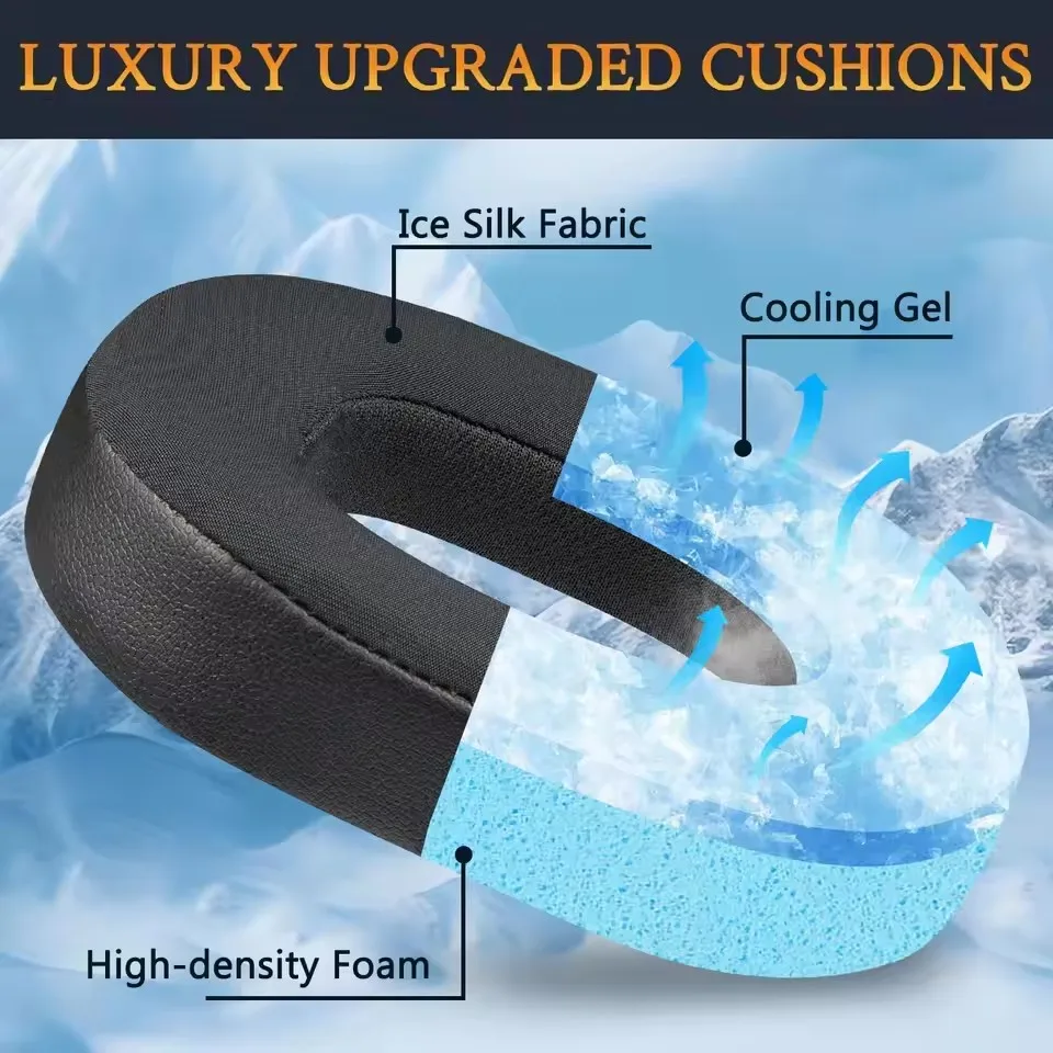 Cooling Gel Replacement Earpads for Turtle Beach Stealth 700 Gen 3 (700 Gen3) Wireless Gaming Headset with Noise Isolation Foam