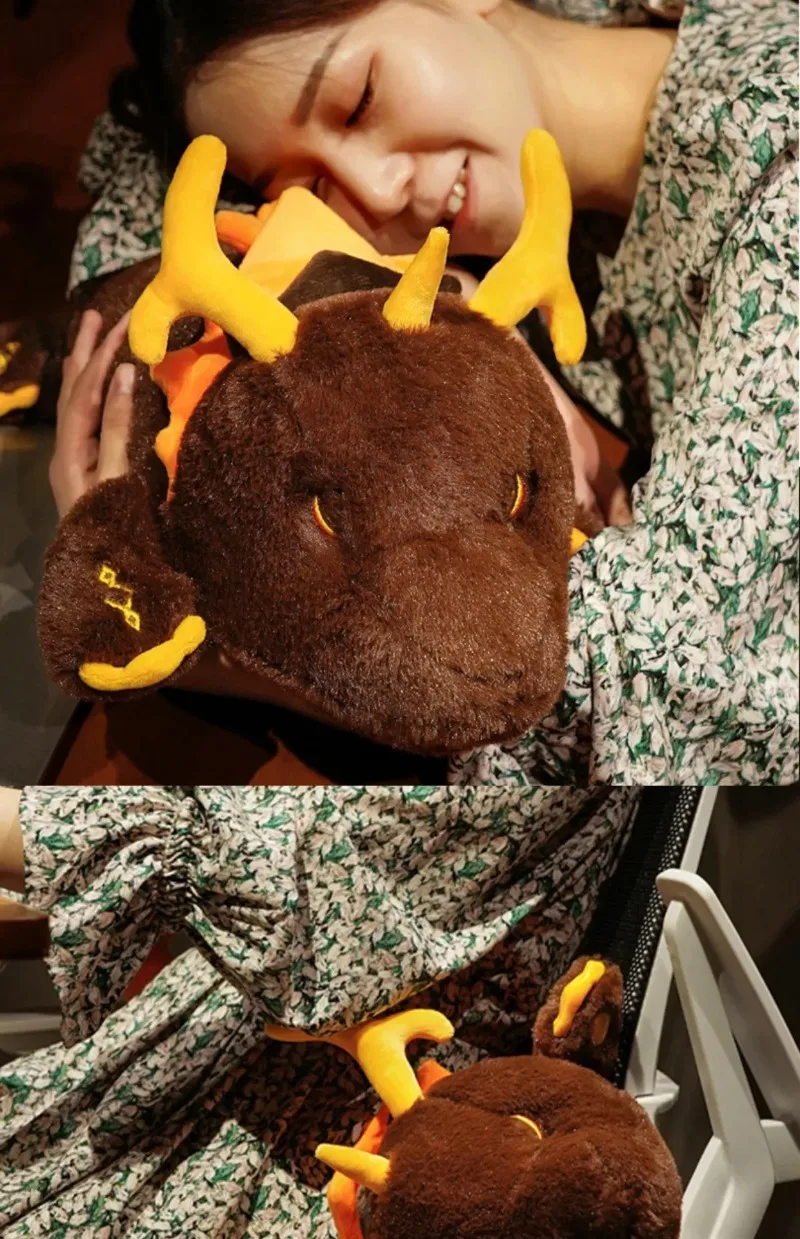 Genshin Impact Plüschtier Körperkissen Anime Zhongli Niedlicher Drache Sofa Dekoratives Weiches Schlaf-Rückenkissen Deko Stoffpuppe Geschenk – Detail 12