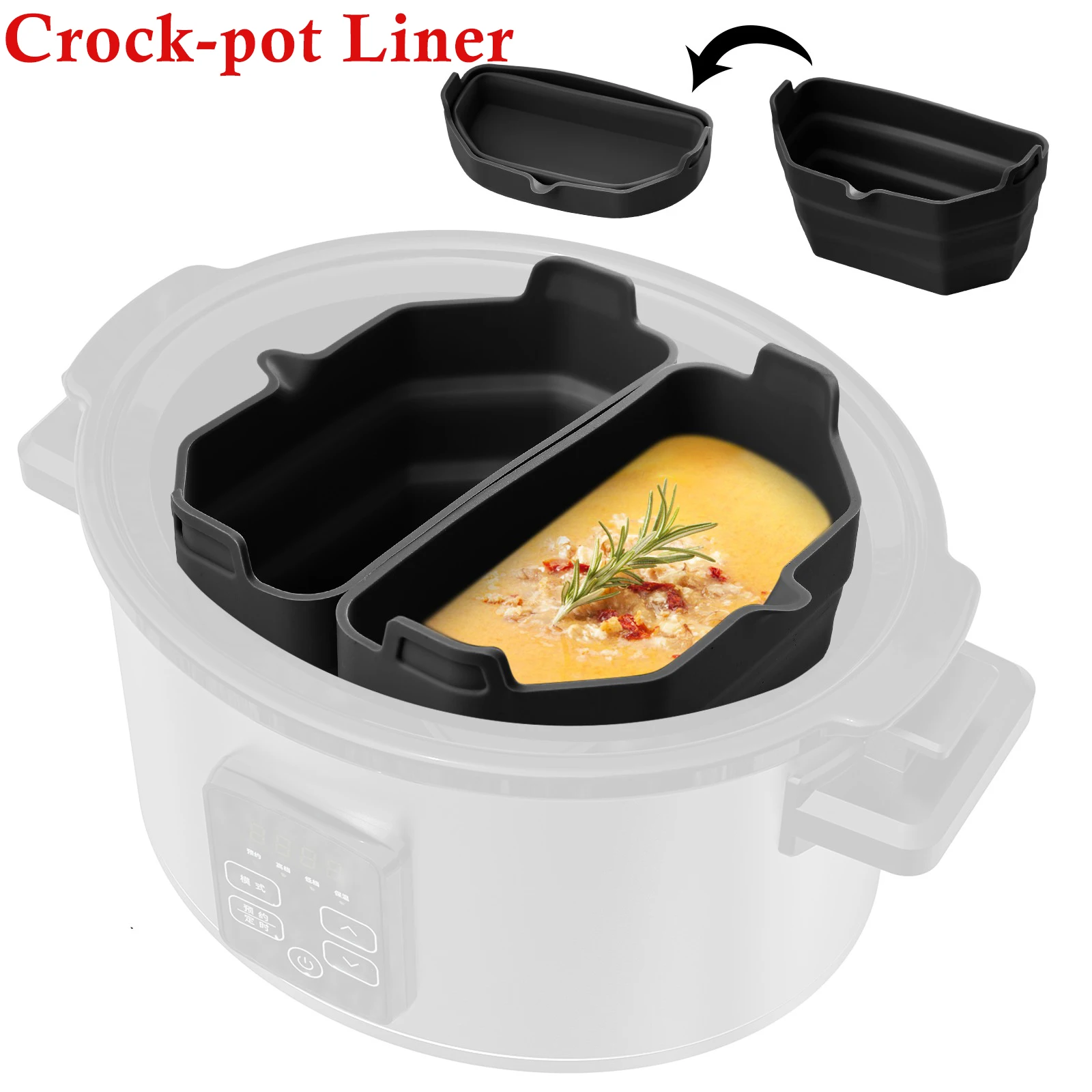 1pc4pcs Crockpot Liner Slow Cooker Divider Liner Crockpot Leakproof