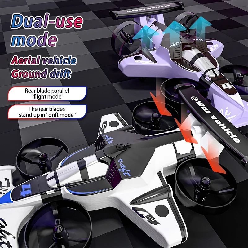 Barnedron med HD-kamera, foldbar quadrocopter, fjernbetjening, 3 farver