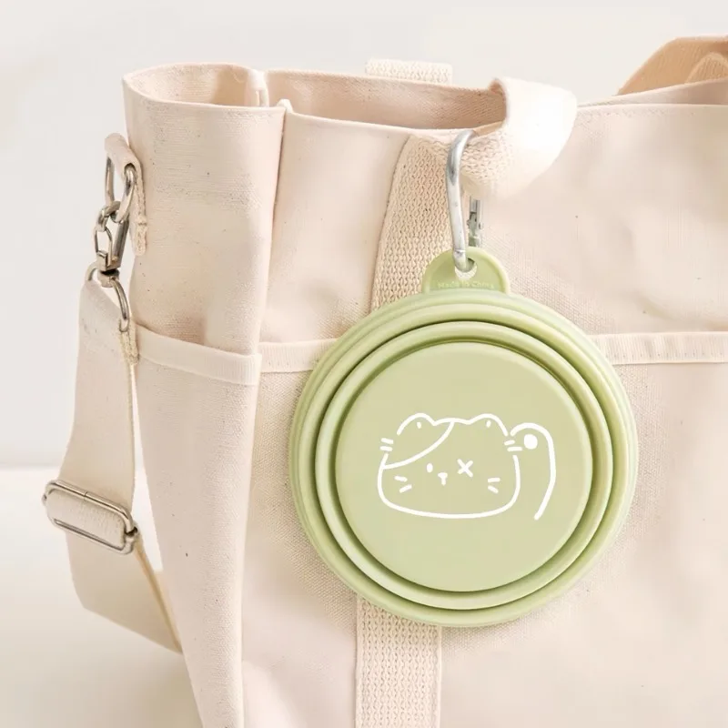 Dog Pet Folding Silicone Bowl 350ml/650ml Outdoor Travel Foldable Portable Cat Food Water Container Feeding Tray Bowls 6