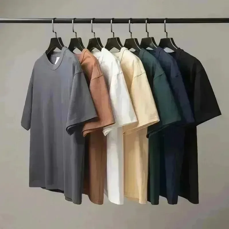 여름 남성 캐주얼 패션 루즈핏 통기성 순면 레트로 페이스 노 모어 티셔츠, 데일리 착용에 적합