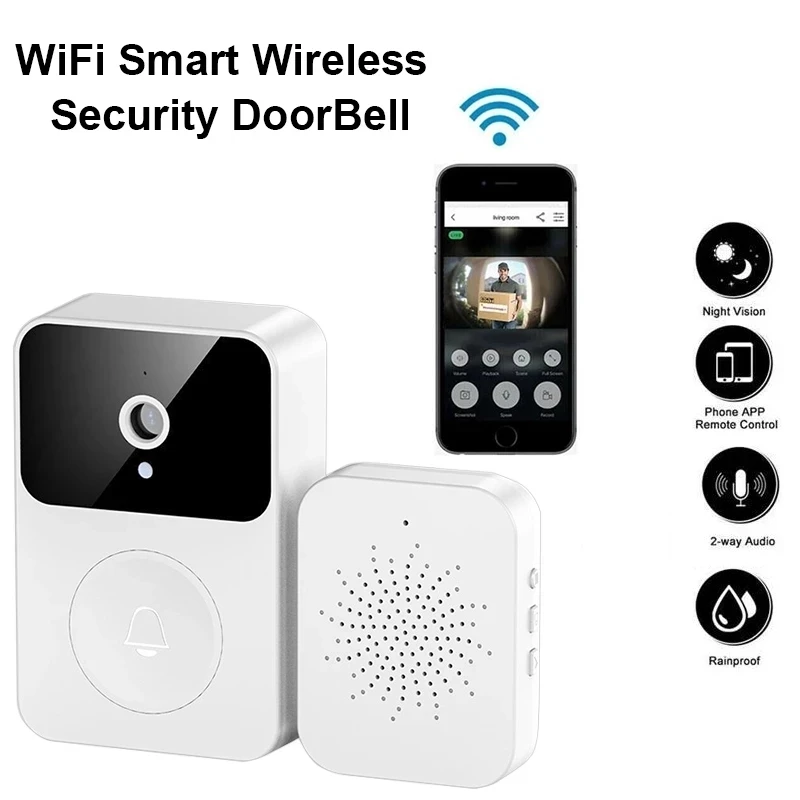 

Wireless Doorbell WiFi Outdoor HD Camera Security Door Bell Night Vision Video Intercom Voice Change For Home Monitor Door Phone