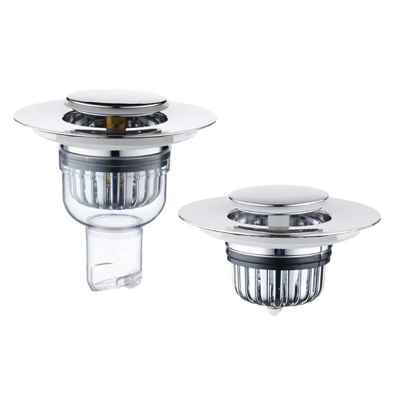 

Bathtub Plug Sink Drain Stopper Push-type Bounce Cores Shower Drain Hair Catcher