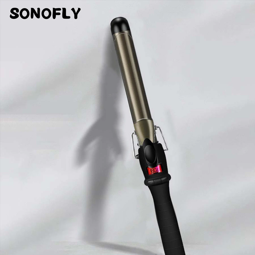 

Профессиональные керамические бигуди для волос SONOFLY, вращающийся анионический Уход за волосами с ЖК-экраном, регулировка температуры, инструменты для красоты и укладки
