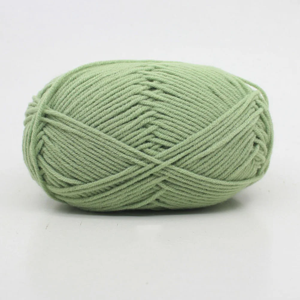 8 Roll Crochet Yarn for Crocheting Knitting Colored Wool Milk Cotton Green Child 2