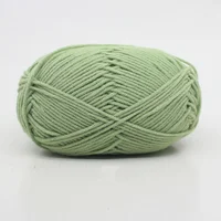8 Roll Crochet Yarn for Crocheting Knitting Colored Wool Milk Cotton Green Child 2