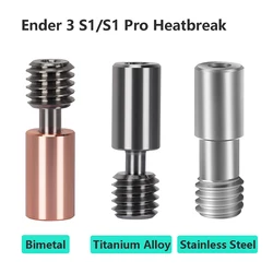 Ender-3 S1 Bi-Metal Heatbreak 3D Printer Parts Hotend Titanium Alloy Bimetal Throat for Ender 3 S1 S1 Pro Sprite Extruder