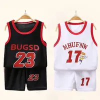 Children’s Sets Summer Children Sleeveless T-shirt Shorts Set Quick-drying Outdoor Tank Top Shorts Sets Boys Sport Basketball Tr