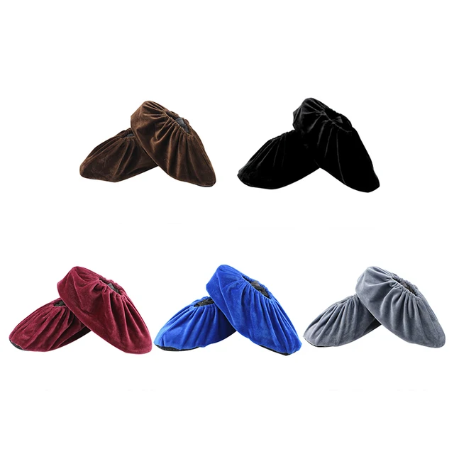 Újrafelhasználható Flanel Cipőfedél Nem Csúszás Háztartás Unisex Vastag Mosható Cipő Fedelek Diszkriminálható Láb Burkolat - Image 6