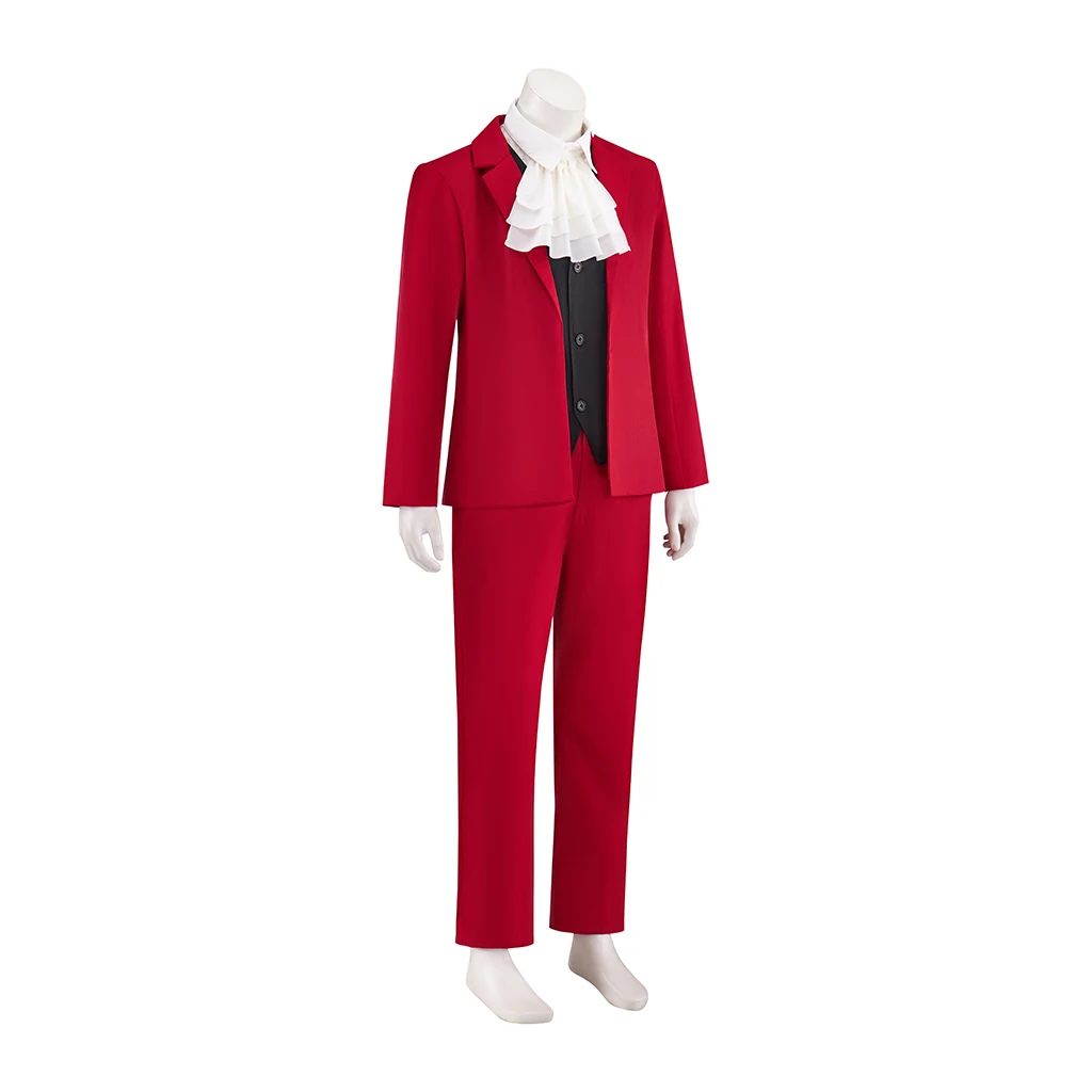 Ace Attorney: Miles Edgeworth (Benjamin Hunter) | Red Prosecutor Cosplay Costume 26 Ace Attorney Miles Edgeworth Prosecutor Cosplay Costume for Men (Unofficial)