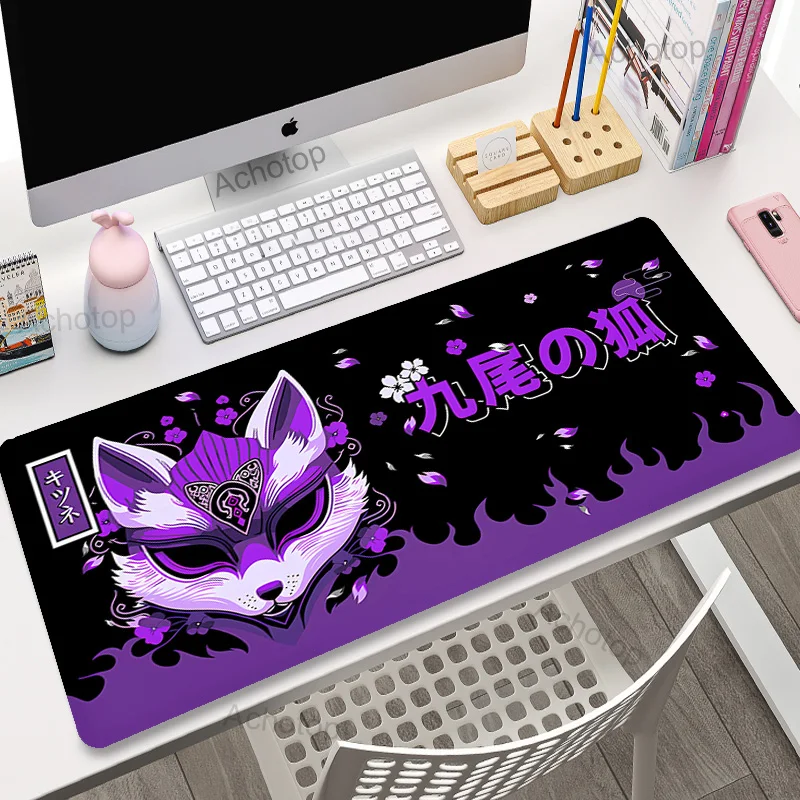 ARTSO Desk Mat, Large Gaming Mouse Pad Wrist Support Set, Ergonomic Keyboard Wrist Rest Desk Pad With Coaster Combo, Extended Mousepad With Non-Slip For Home Office, Purple Heart Butterfly