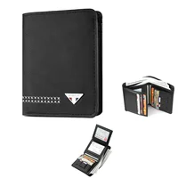 Men's Wallet Retro Business Design Short Credit Card ID Card Holder Top Men's Business Card Holder Business Wallet Men's 1