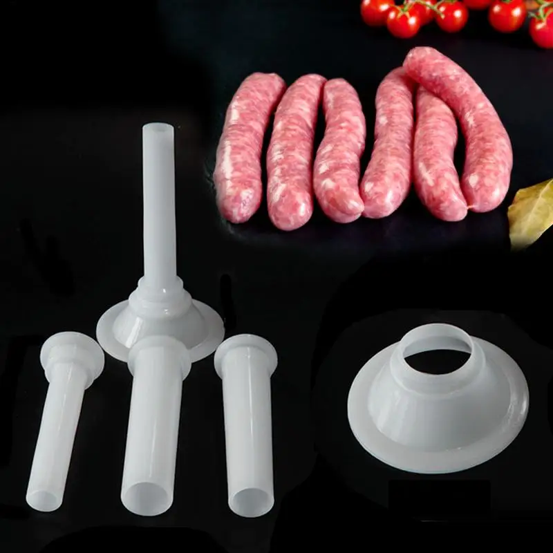 Manual Sausage Maker Tube Syringe Meat Fillers Machine Nozzle Sausage Stuffer Funnel Kitchen Meat Grinder Tools Accessories