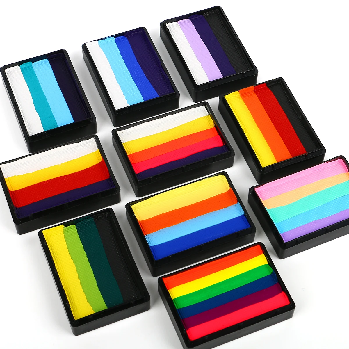 30Bowitzki 30g Rainbow Split Cake Face Paint Body Paint Art Festival Celebration Water Based Noxic Hypoallergenicity