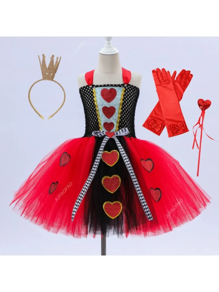 Disfraz Reina De Corazones Para Mujer - Incluye Corona Y Guantes
