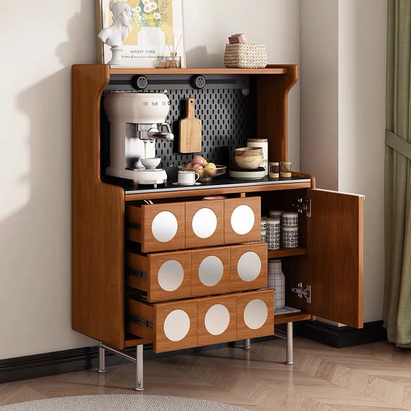 France Solid Wood Sideboards Rock Plate Nordic Luxury Design Kitchen Cabinet Chest of Drawers Display Dining Room Furniture FYSB