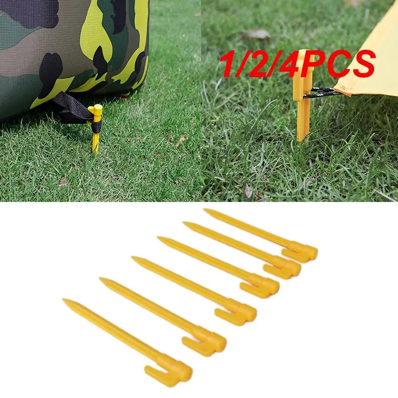 

1/2/4PCS Camping Tent Pegs Outdoor Travel Camping Tents Stakes Pegs Windproof Plastic Beach Mat Nails Tent Equipment Accessories