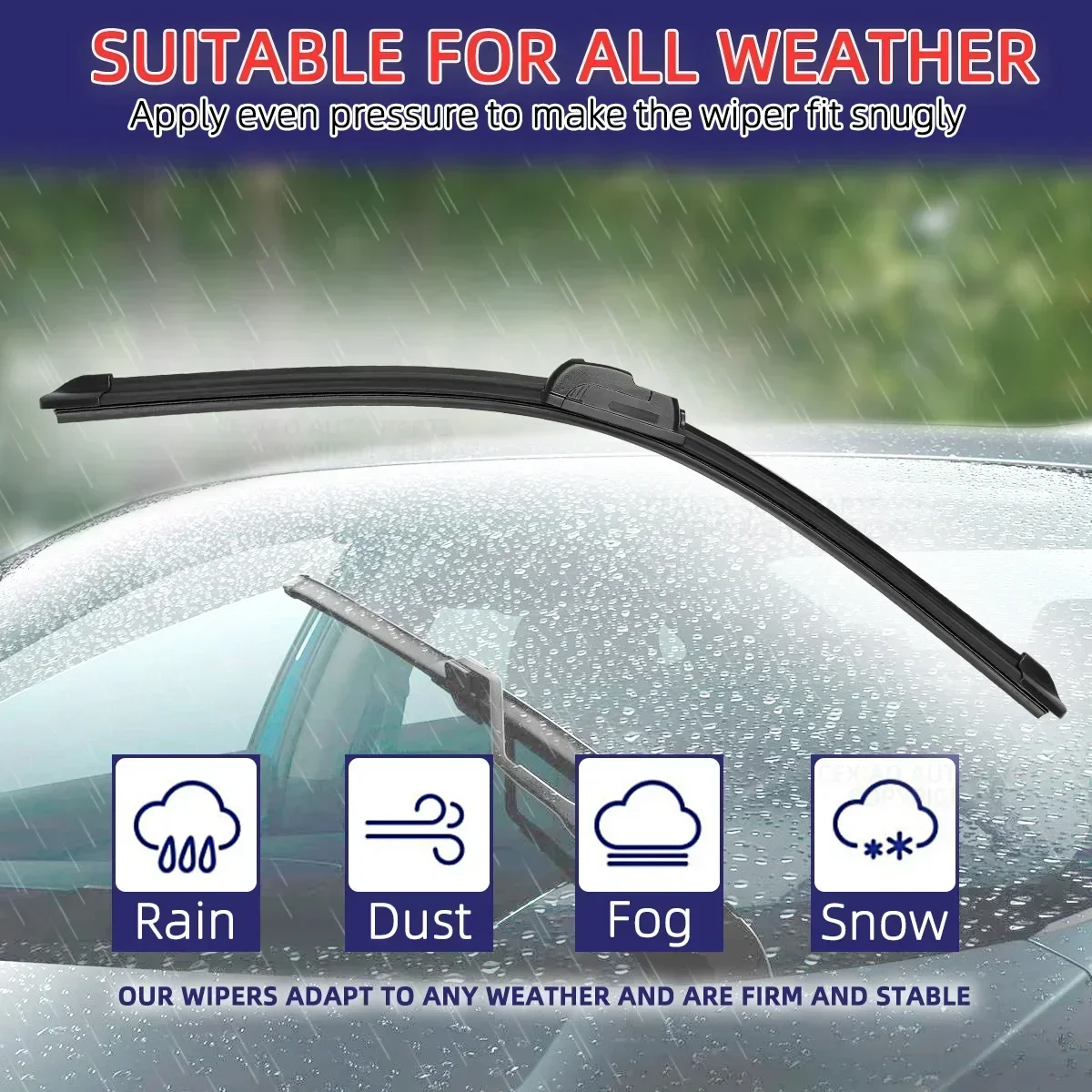 Car Wiper Blades J Hook Windscreen Wiper Automobile Windshield Soft Rubber 13" 18&ldquo; 19" 20" 21" 22" 24" 26"