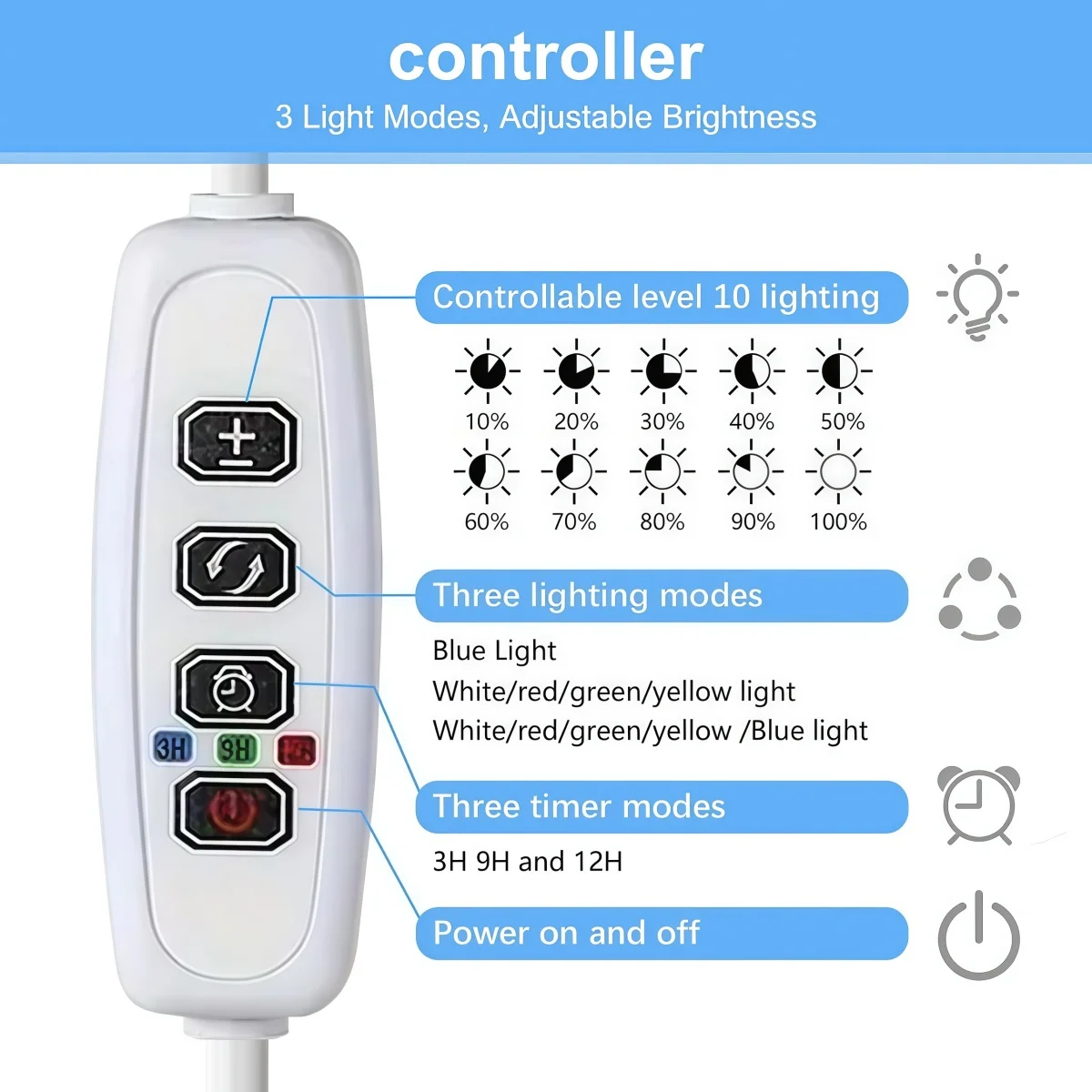 Sleek & Adjustable LED Aquarium & Reptile Light with Multi-Timer Settings