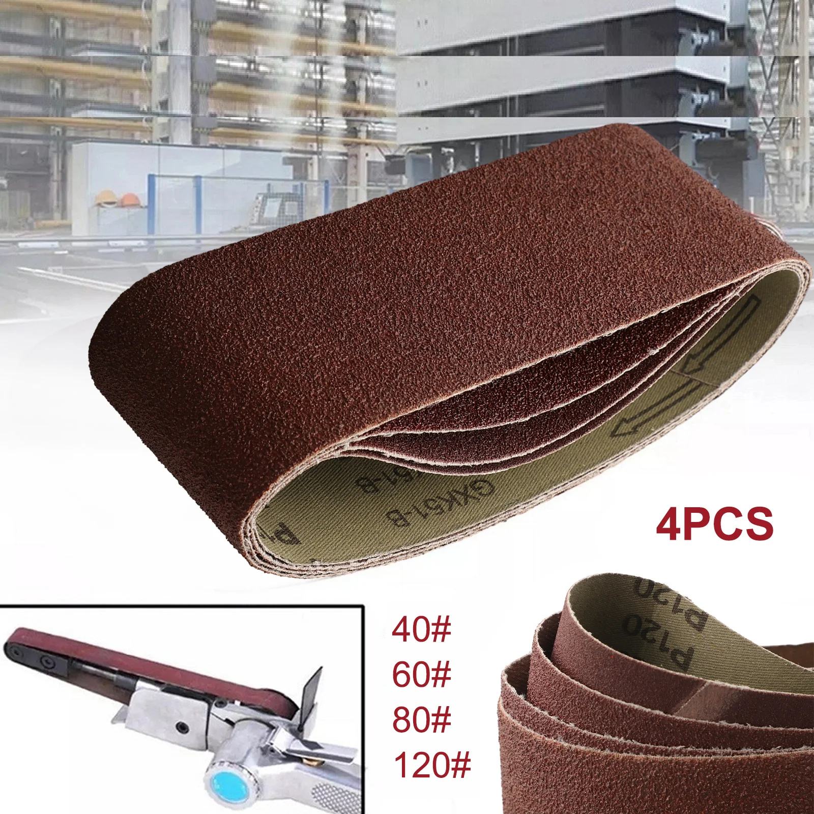 

Experience Efficient Sanding with 4Pcs Mixed Grit Sanding Belts, 3 x18 Size, Resin Emery Cloth, Suitable for Power Tools