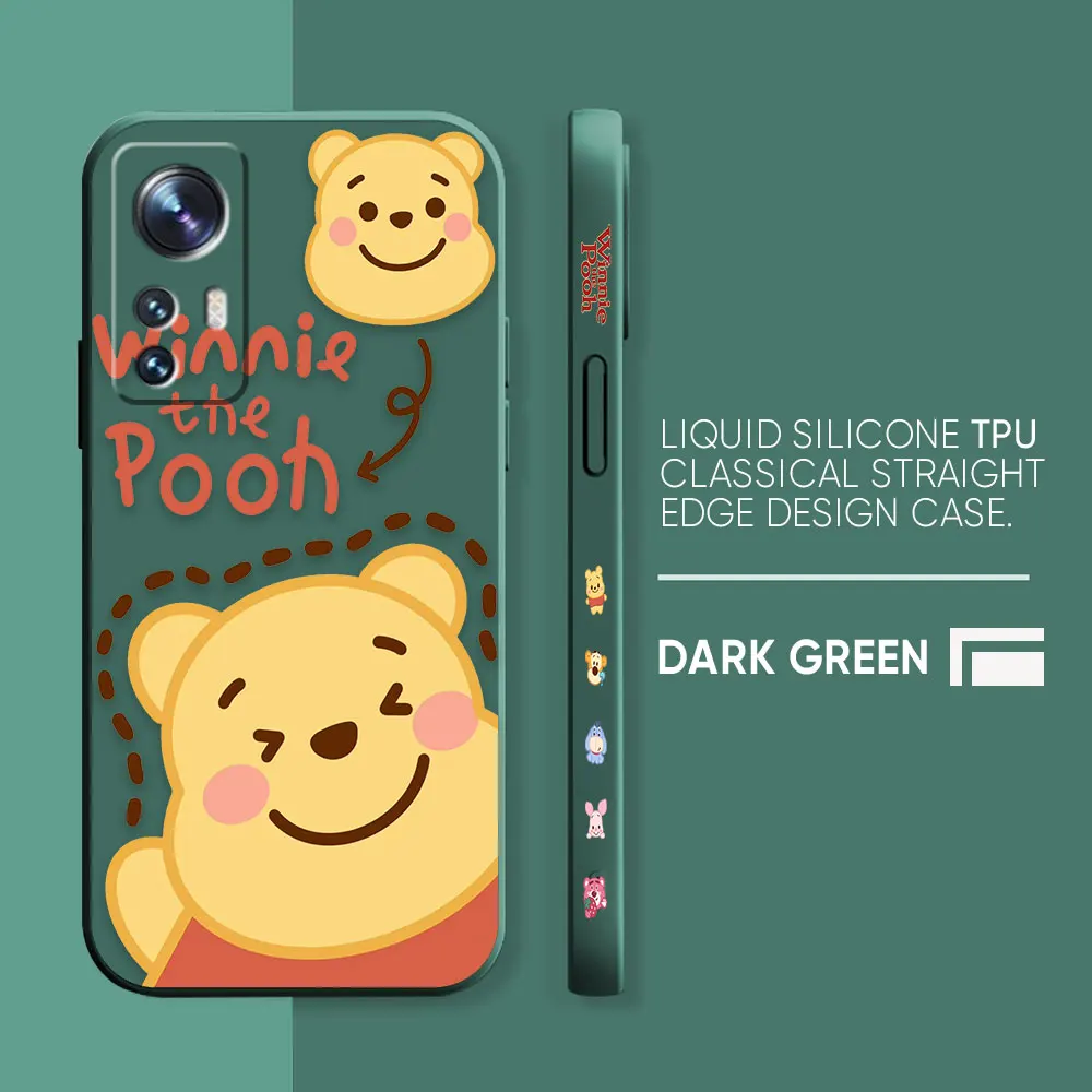 thumbnail image 1 of Case For Xiaomi 13 12 12S 11 11T 10 10S 9 9SE 8 Pro Ultra Lite Colour Simple Liquid Silicone Case Anime Winnie Pooh And Piglet, 1 of 5
