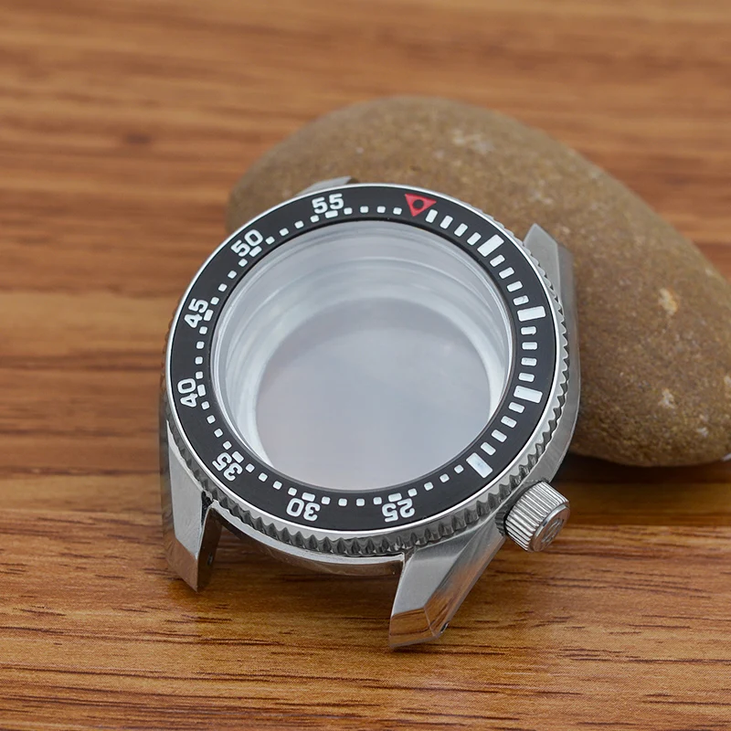 Silver Seiko SPB185 SPB187 Replacement Watch Case Sapphire Glass Fits NH35 NH36 4R Movement Crown 3.8 Men's Diving Case