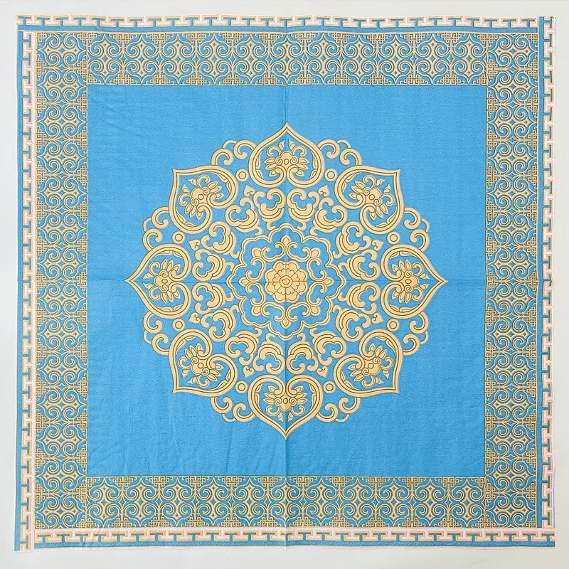 Mongolian Wind Printing Napkins Square Napkins Hotel Restaurant Disposable Placemats Ethnic Wind Floral Pattern Paper 33 paper napkins disposable paper placemats