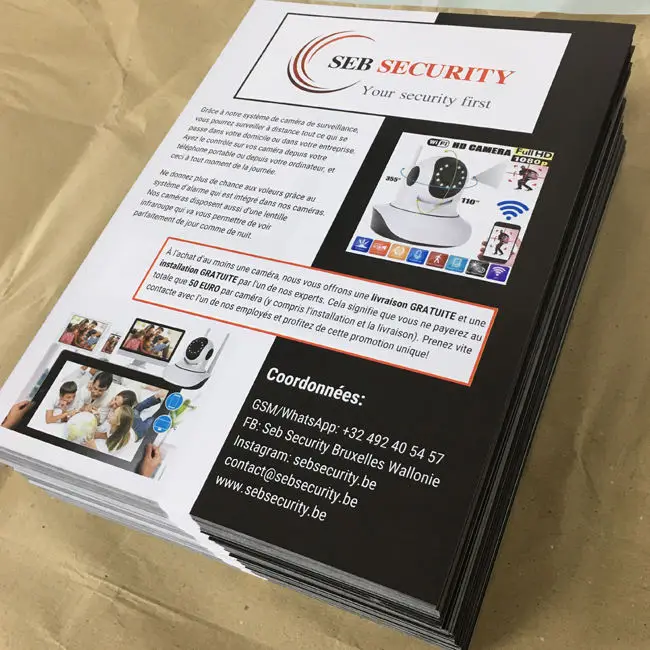 CustomPrintDoublesidedColorprinting157gsmCoatedpaper500pcs210X140mmBusinessflyer