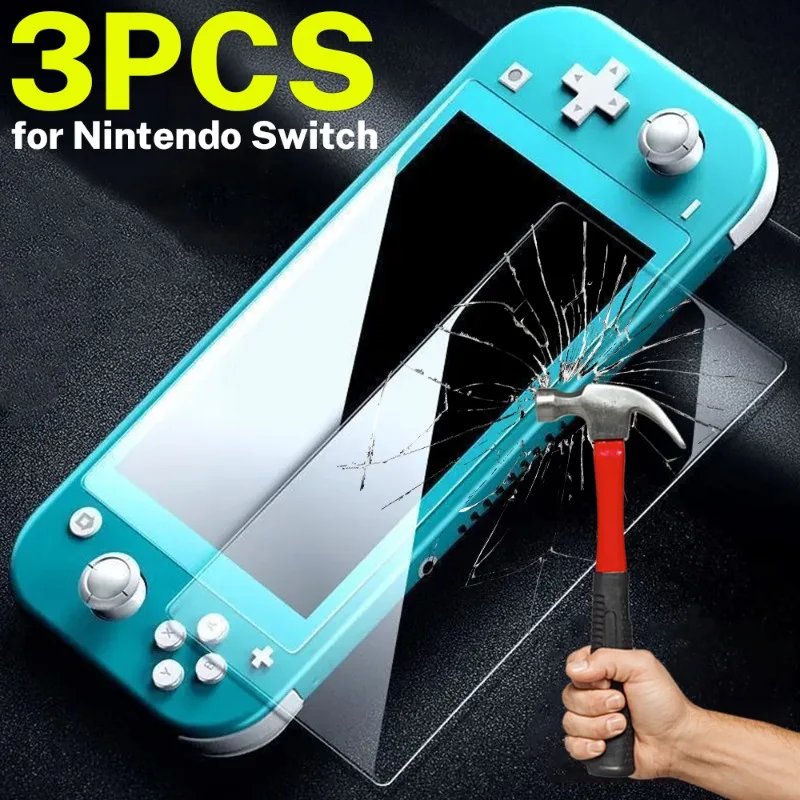 3/2/1Pack Premium Tempered Glass for Nintendo Switch Lite/Switch Oled Screen Protector HD Clear Anti-Scratch Protective Films