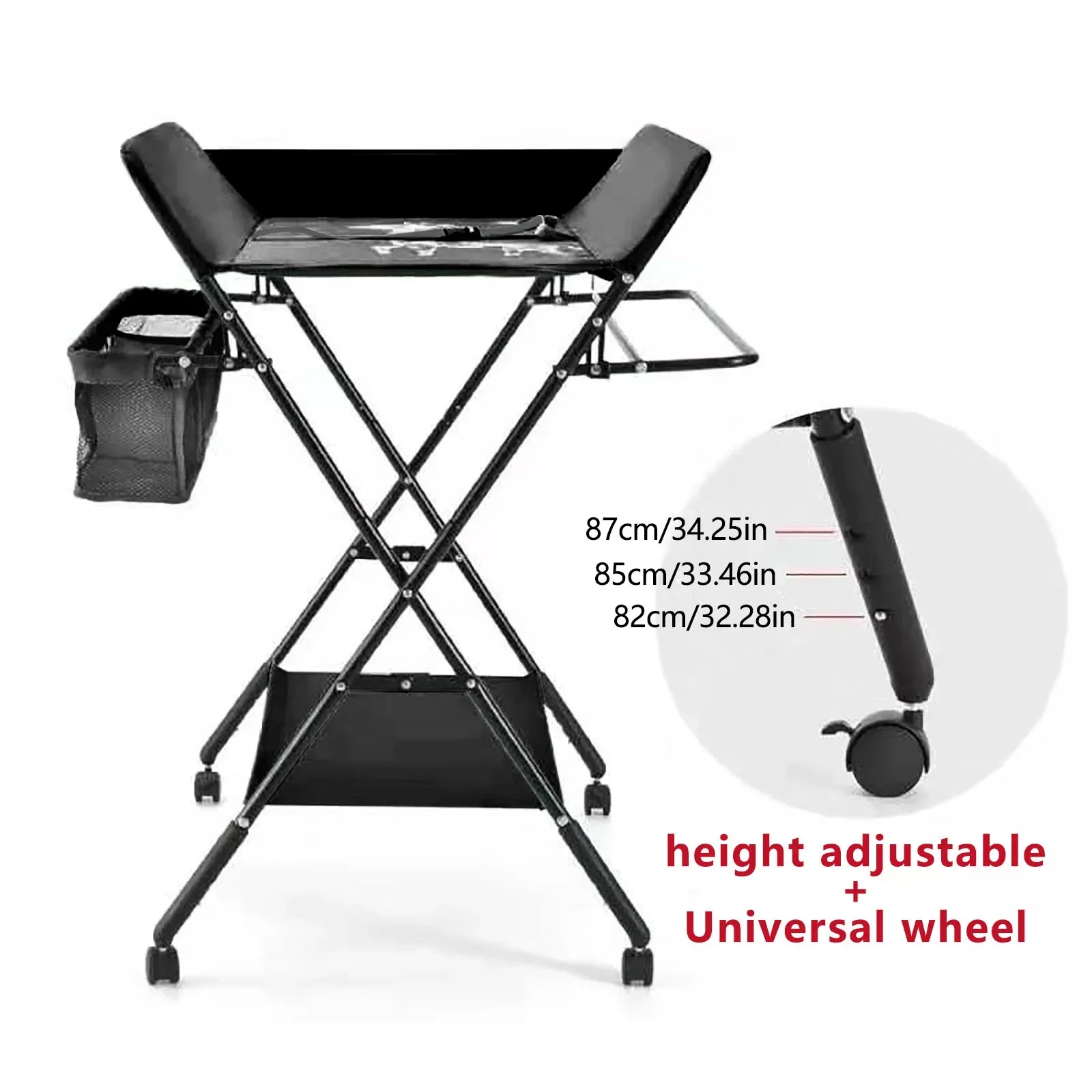 Baby Infant Changing Table Folding Diaper Station Nursery Organizer W/ Storage