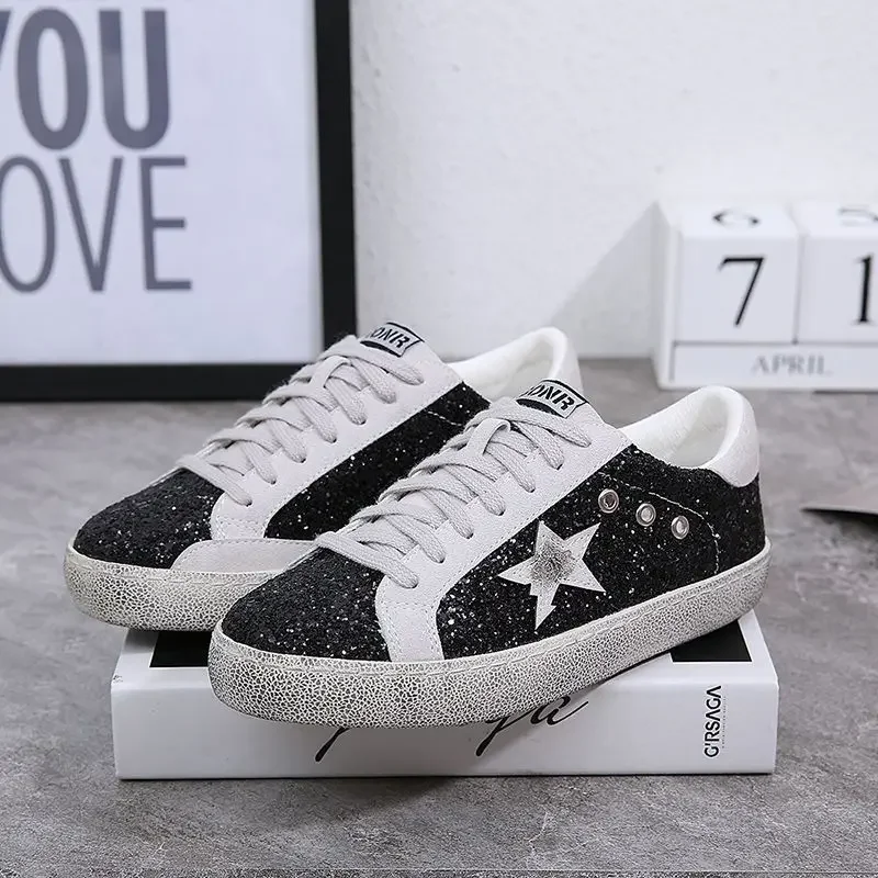 

Internet celebrity Korean version genuine leather microfiber distressed small dirty shoes, star student shoes