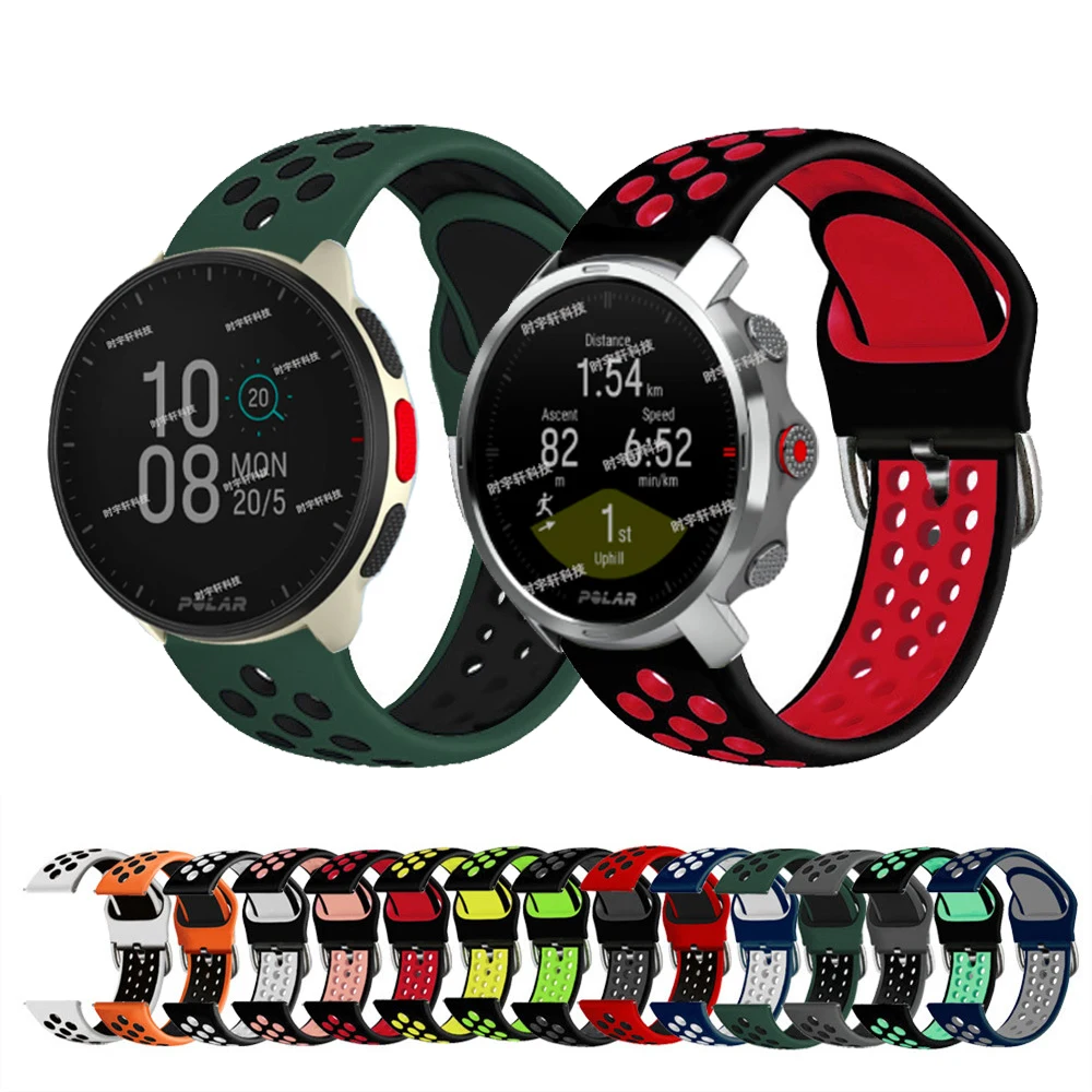 

For POLAR Pacer Strap Silicone Sport Bracelet Easy Fit Watchband For POLAR Grit X Pro / Vantage M M2 / Unite / Ignite 2 Correa