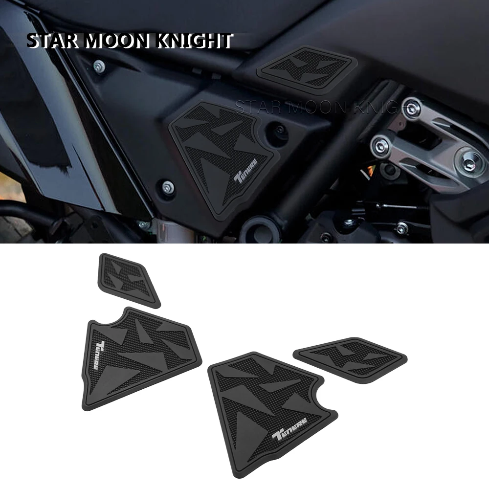 Per Yamaha Tenere 700 Tenere700 World Raid 2022-Moto Side Fuel Tank Pads Protector Stickers Decalcomania Gas Knee Grip Traction