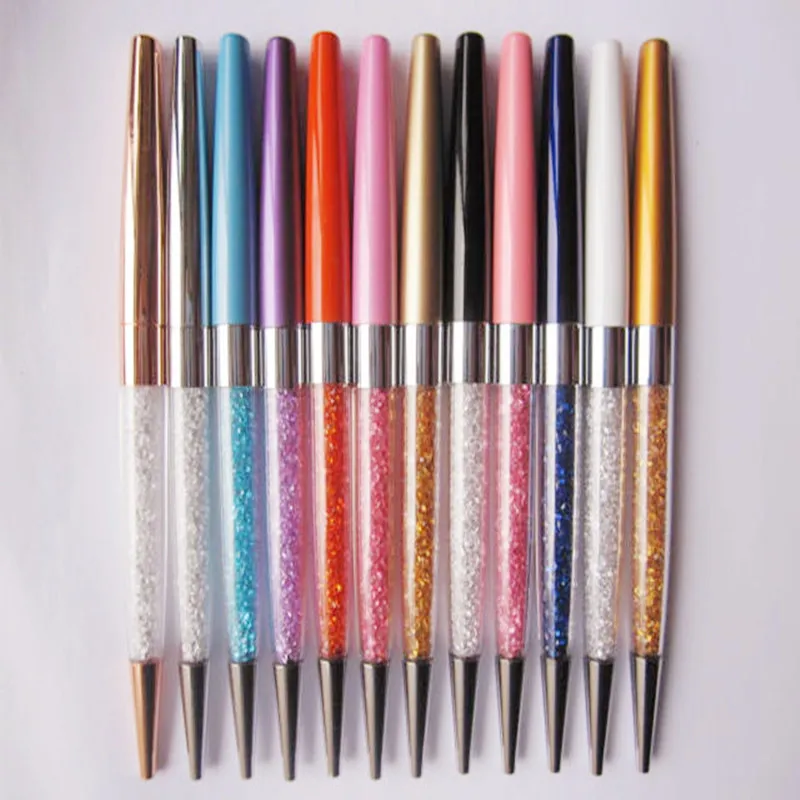 

46pcs Luxury crystal pen Ballpoint pen lady student lovely gift crystals stellar stardust Pen diamond pen