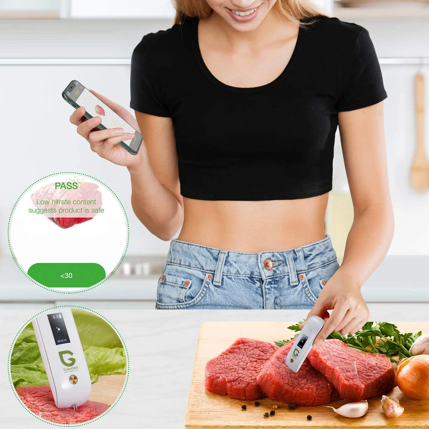 Greentest Mini Portable Digital Nitrate Fruit Tester Geigor Counter Water TDS Me