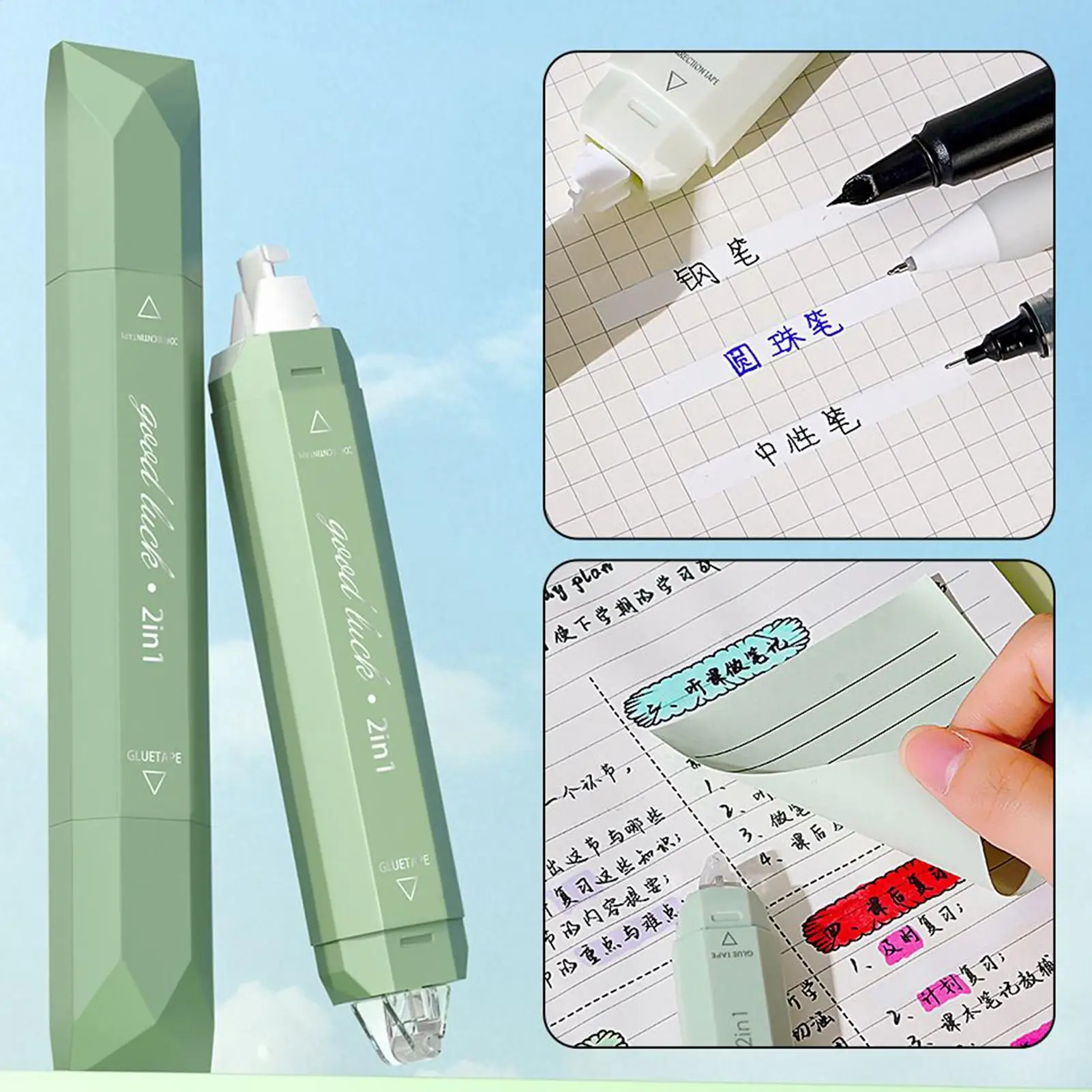 White Out Correction Tape 4 Pieces Easy To Applicator Stationery Supplies Glue Tape Roller For Crafts For Men Women Boys Girls