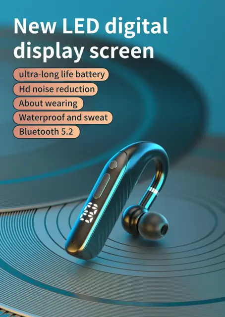M6 auricolare Bluetooth 5.2 Business cuffie Wireless auricolari chiamata HD  con microfono Display digitale cuffie sportive impermeabili - AliExpress