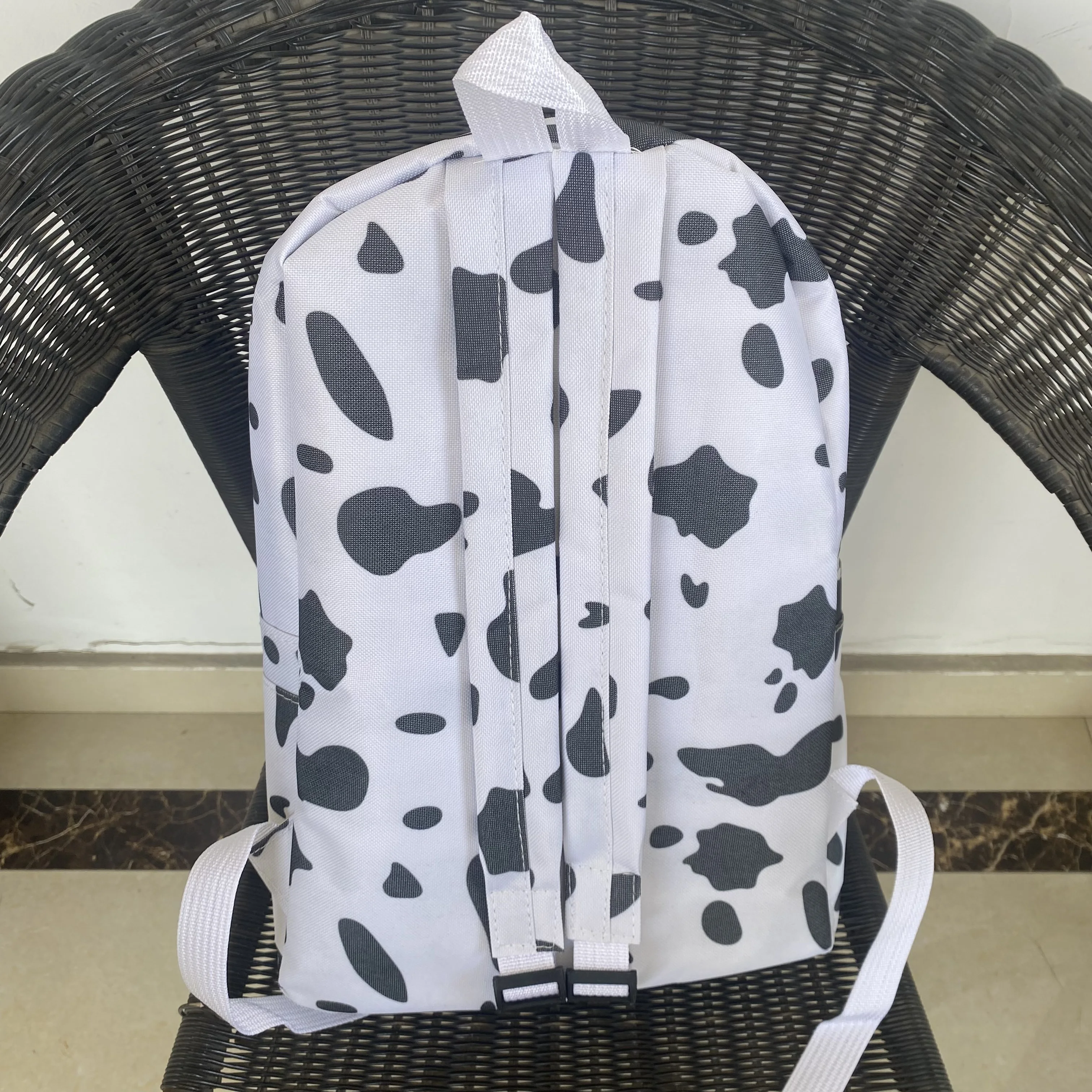 Large Capacity Cow Backpack, Personalized Oxford Cloth Backpack, Student Backpack With Embroidered Name, Leisure Travel Backpack