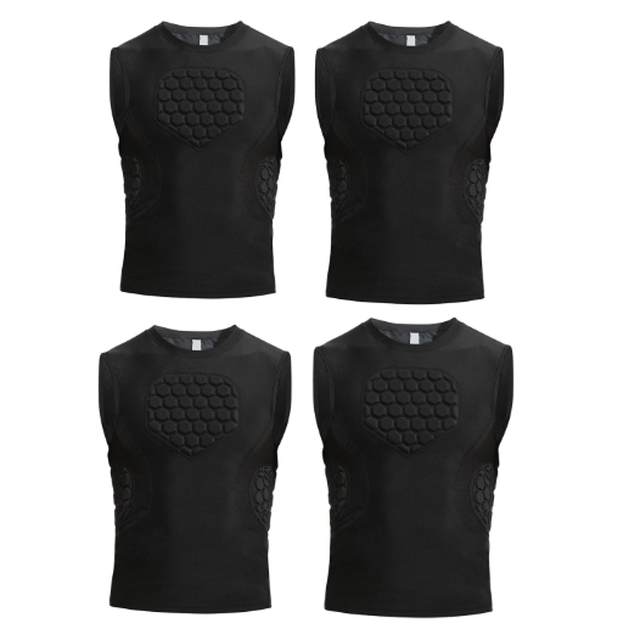 Compression Shirt Padded for Men, Protector of Ribs on The Chest of The Protector, Compression Vest for Training