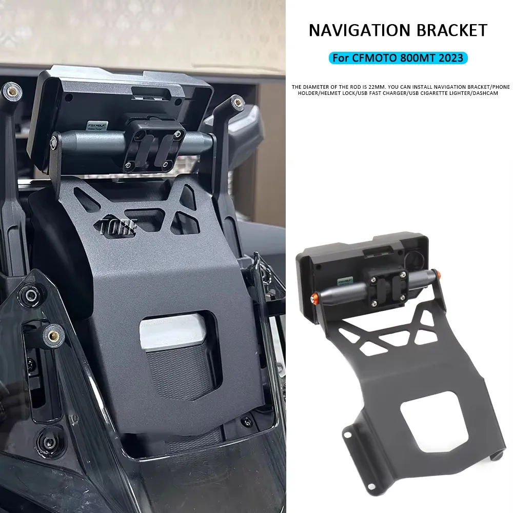 For CFMOTO 800MT 2023 New Motorcycle Accessories 800mt 800 MT Stand Holder Phone Mobile Phone GPS Navigation Plate Bracket