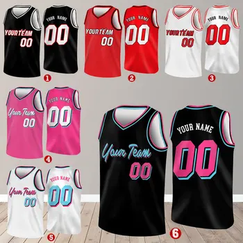 Custom Basketball Jersey Team Name Number 2025 Fashion Women Men Kid Sleeveless Basketball Jersey Basketball Fan Players Custom 1