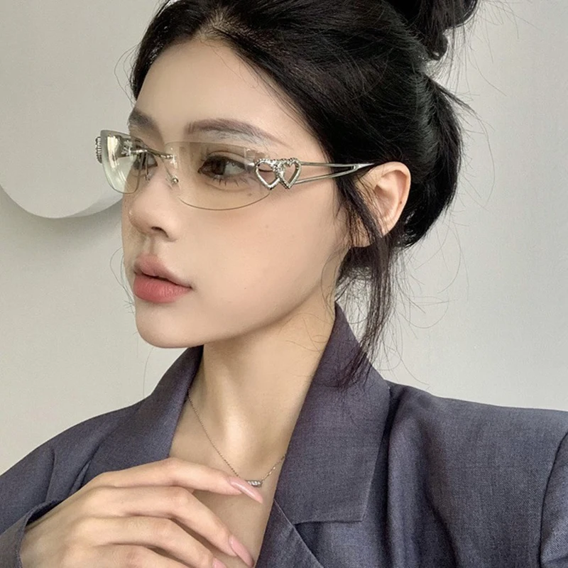 New Vintage Y2K Sunglasses for Women Men Elliptical Sun Glasses Oval Eyewear Sunglasses for Male Female Eyeglasses